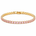 Hip Hop Tennis Zircon Chain Bracelet for Men and Women