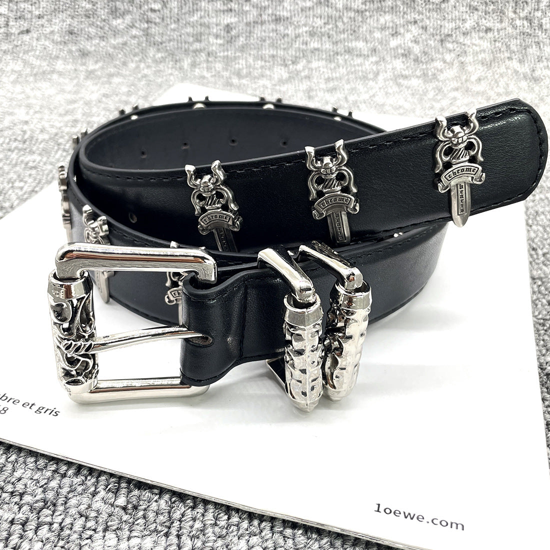 Hollow belt denim belt