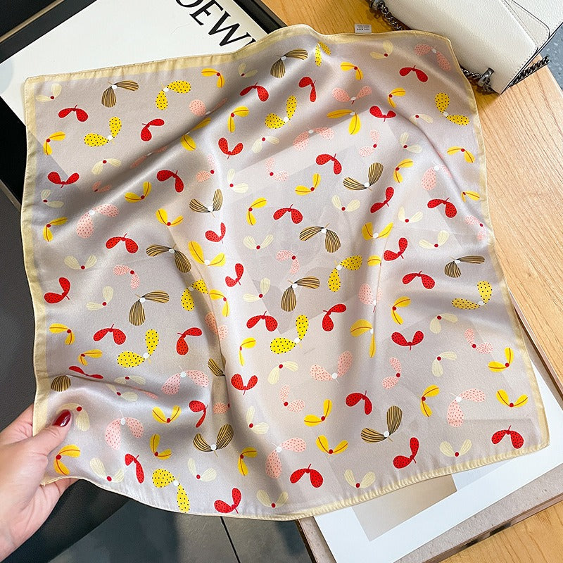 Cashew Fashion Silk Square Scarf Women's Mulberry Silk Scarf Professional Scarf Small Square Scarf Silk Scarf