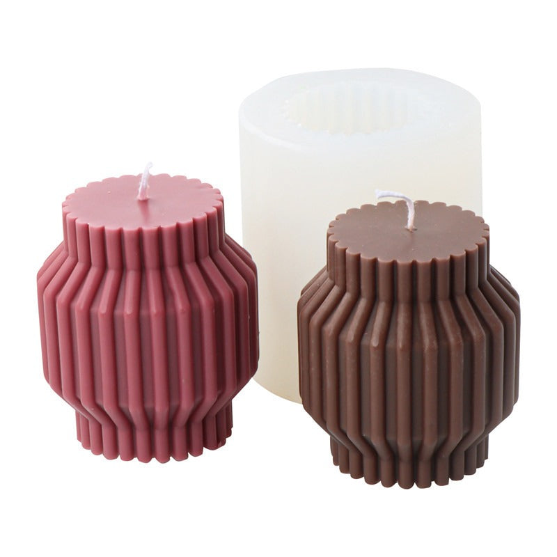 Striped Silicone Candle Mold