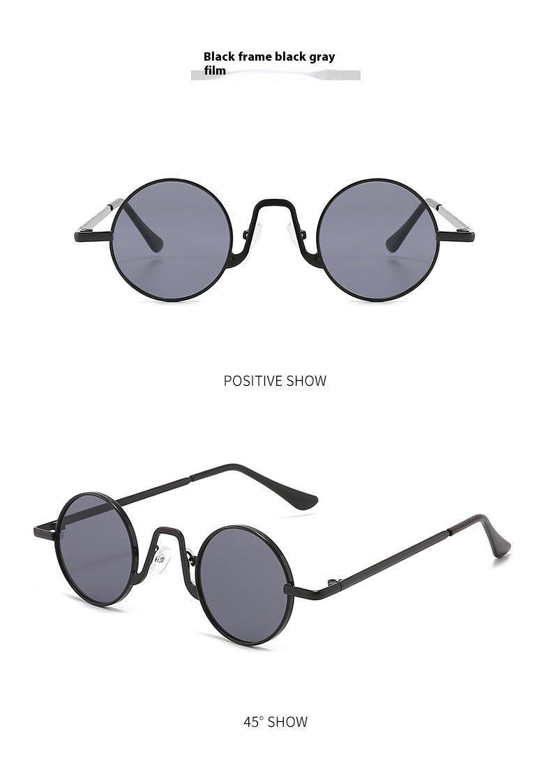 Retro Hip Hop Sunglasses Small Frame Round