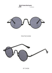 Retro Hip Hop Sunglasses Small Frame Round
