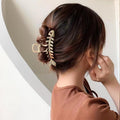 Metal fishbone hair clip