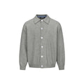Long Sleeve  Front Placket  Loose Fit  Knit Cardigan Sweater
