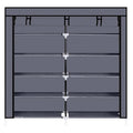 7 Tiers Portable Shoe Rack Closet Fabric Cover Shoe Storage Organizer Cabinet