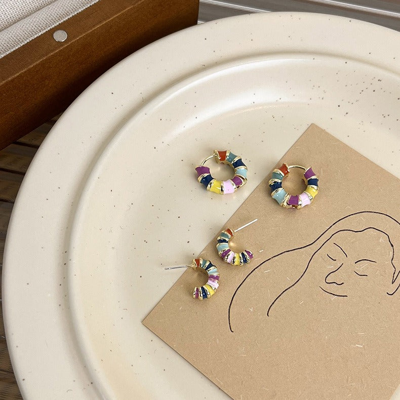 Earrings Enamel Colored Earrings Earrings Earstuds Personalized and Unique Earrings