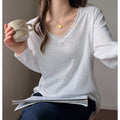 Relaxed long sleeve T-shirt for women