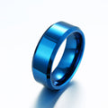 Jewelry Fashion All Blue Tungsten Steel Ring Men's Ring...