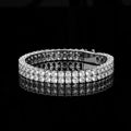 Hip Hop  Double-row 10mm Copper Micro-paved Zircon Bracelet