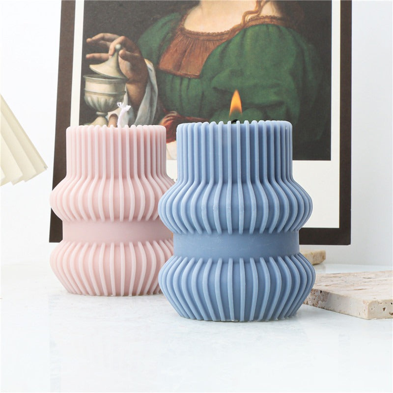 Striped Silicone Candle Mold