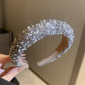 Pearl-encrusted headband high cranial pressure headband