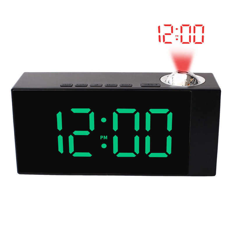 Mirror LED projection clock Multifunctional clock Bedhead plug in clock