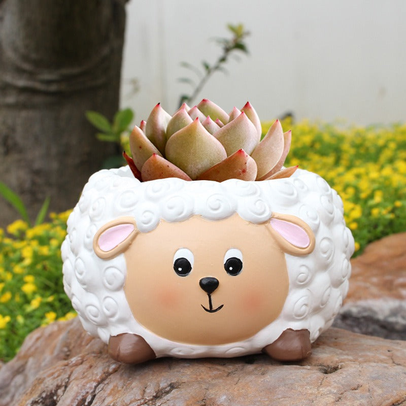 Lamb succulent plant tabletop decoration small flower pot