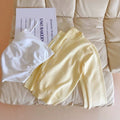 Soft Yellow Round Neck Long Sleeve Light Blue Knit...
