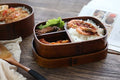 Japanese Creative Wooden Lunch Box Divided Lunch Box Student...