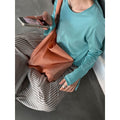 Simple and Versatile Regular Shoulder Double-Layer Rolled Cuff Round...
