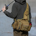 Men's Fishing Backpack: Equipped with bait box