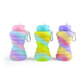 Donut Folding Silicone Bottle Foldable Outdoor Sports Goods Portable...