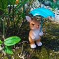 Garden bunny umbrella animal ornament