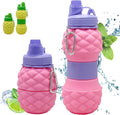 Fruit Folding Water Bottle Silicone Pineapple Strawberry Water Cup...