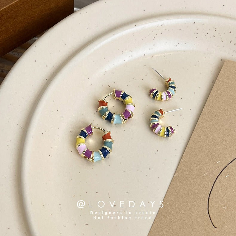 Earrings Enamel Colored Earrings Earrings Earstuds Personalized and Unique Earrings