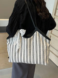 Striped Canvas Tote