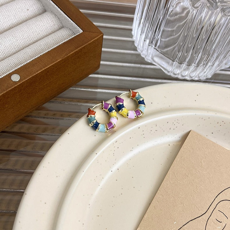 Earrings Enamel Colored Earrings Earrings Earstuds Personalized and Unique Earrings