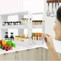 Kitchen Spice Organizer Rack Multi-Function Rotating Storage Shelf Slide...