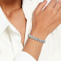 BLUEONE Square Full Zircon Tennis Bracelet for Men and Women