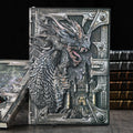 Retro Embossed Evil Dragon Notebook Metal Three-Dimensional Dinosaur European-Style...