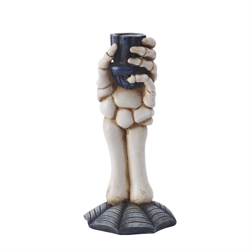Skull long candle base