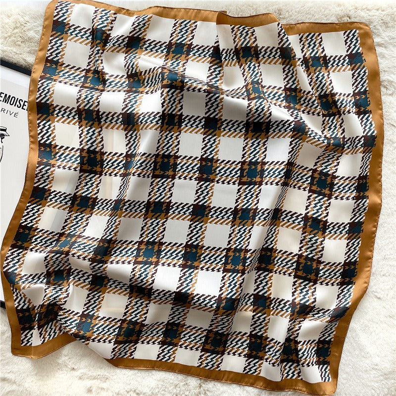 Checkered Scarf  Women's Square Scarf Professional Scarf