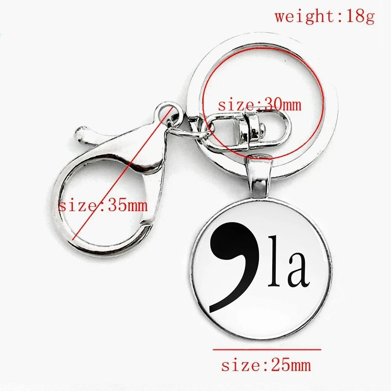 Kamala Harris Keychain With Clasp Classic Round Glass Pendant Key Holder Keyring For Men Women