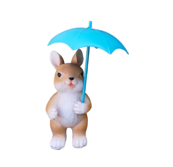 Garden bunny umbrella animal ornament