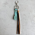 European and American Keyring Retro Embossed Brown Cow Leather...