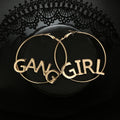 Bohemian Geometric Round Earring GIRL GANG LEtter Carving Pendant...