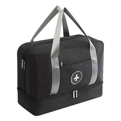 Cationic Fabric Waterproof Travel Bag Large Capacity Double Layer Beach Bag Portable Duffle Bags Packing Cube Weekend Bags