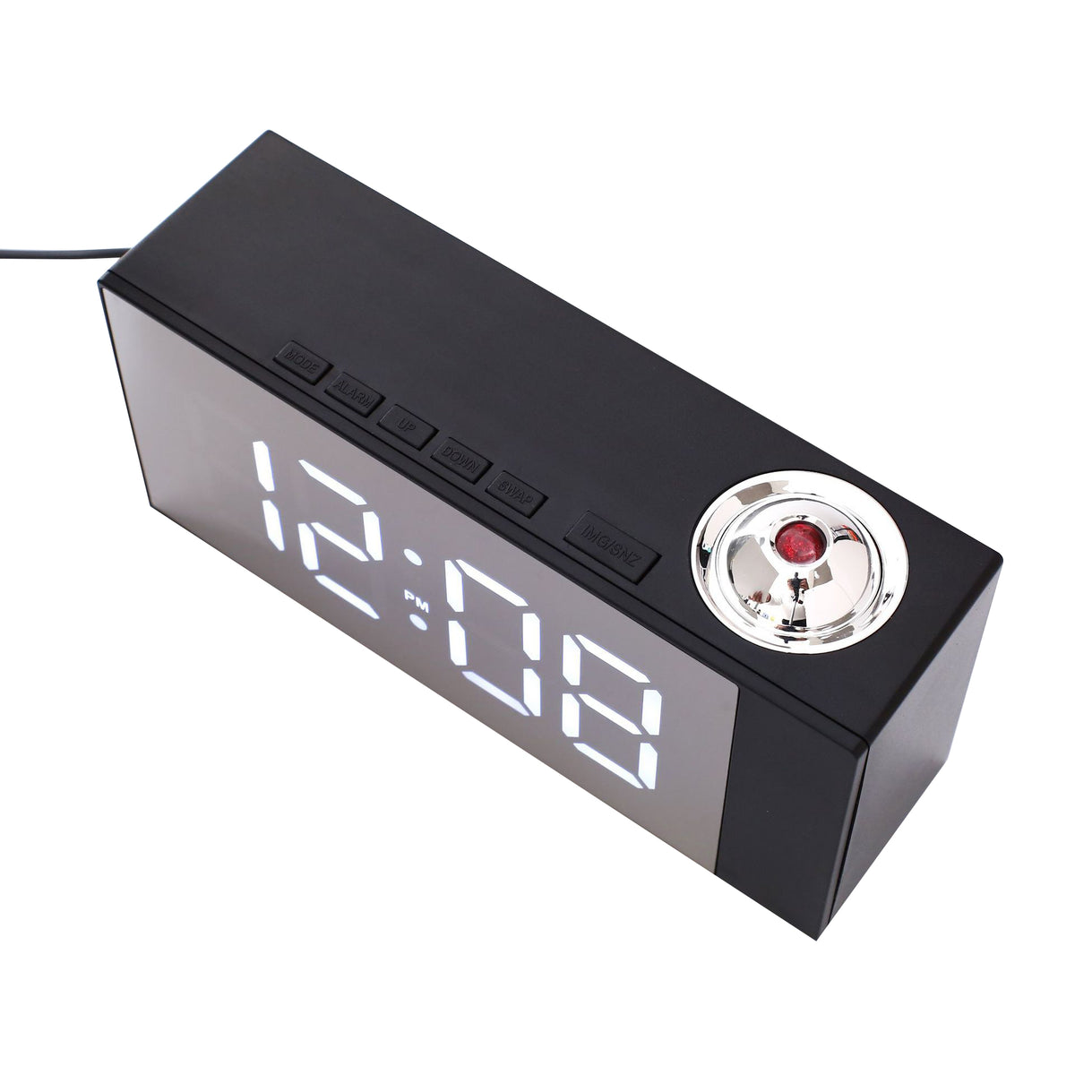 Mirror LED projection clock Multifunctional clock Bedhead plug in clock