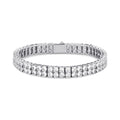 Hip Hop  Double-row 10mm Copper Micro-paved Zircon Bracelet