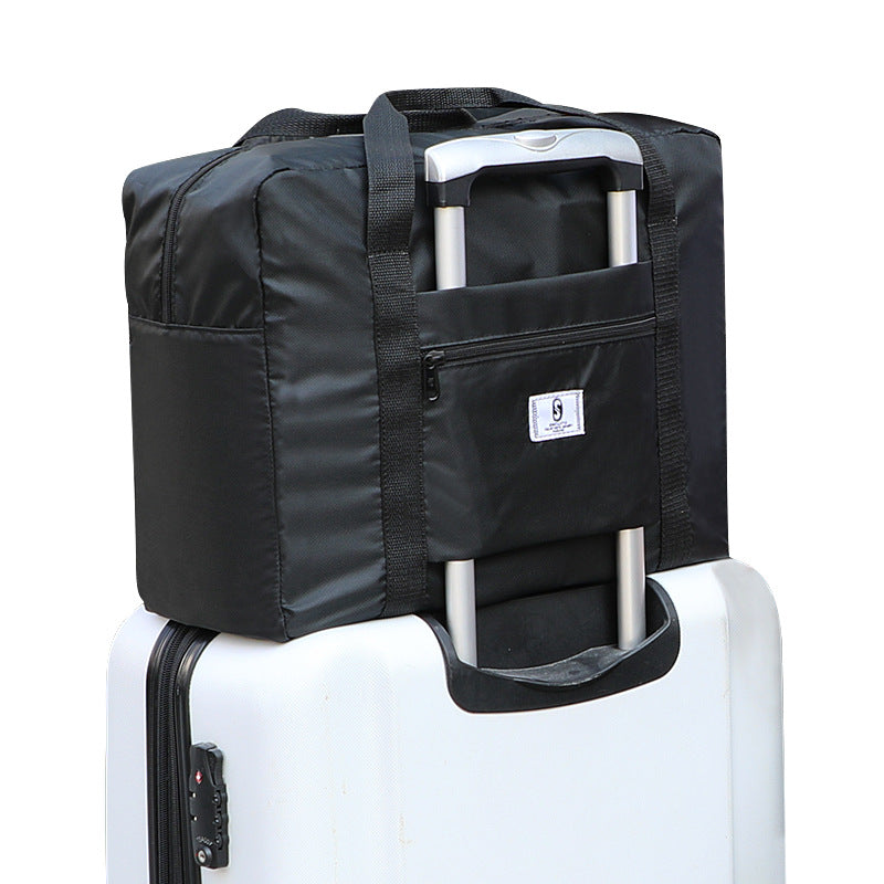 Short distance luggage bag Oxford folding moving portable luggage trolley case handbag travel storage bag