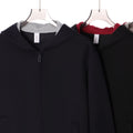 Color blocked zipper cardigan jacket