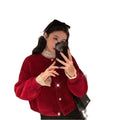 Faux Mink Knit Cardigan for Women