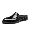 Men's Baotou Genuine Leather Half Slippers