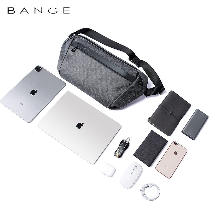 New Men's One Shoulder Messenger Bag Trendy Cool Chest Bag Large Capacity Light Weight Men's Bag Sling Bag
