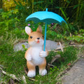 Garden bunny umbrella animal ornament