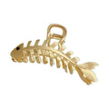 Metal fishbone hair clip