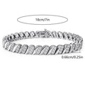 Spring Hook Cuban Chain Bracelet Copper Gold Plated Zircon...