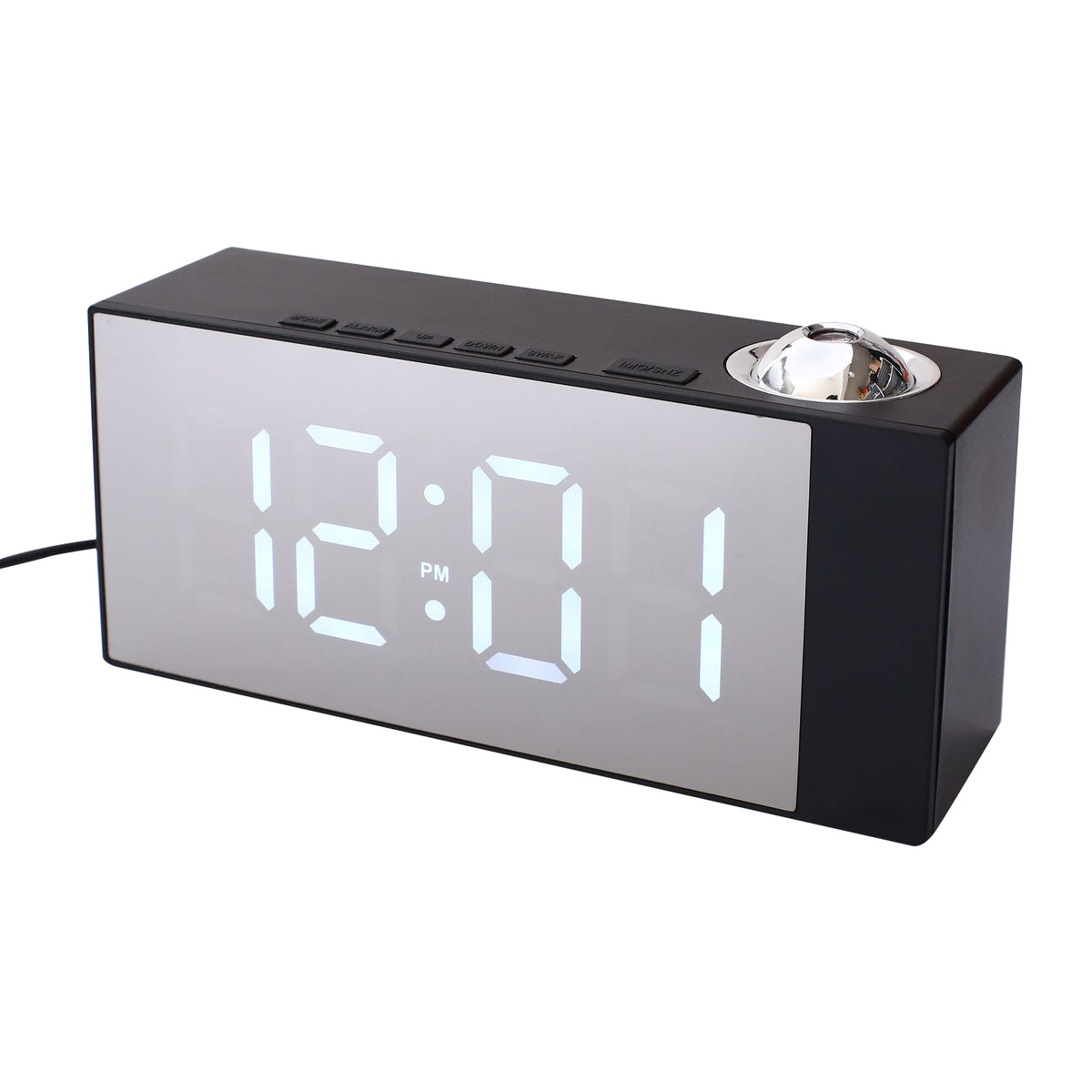 Mirror LED projection clock Multifunctional clock Bedhead plug in clock