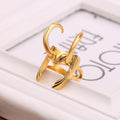 Simple Design Rocky Ring Jewelry Irregular Gold Fang Ring...