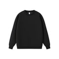 Solid color round neck pullover hoodie